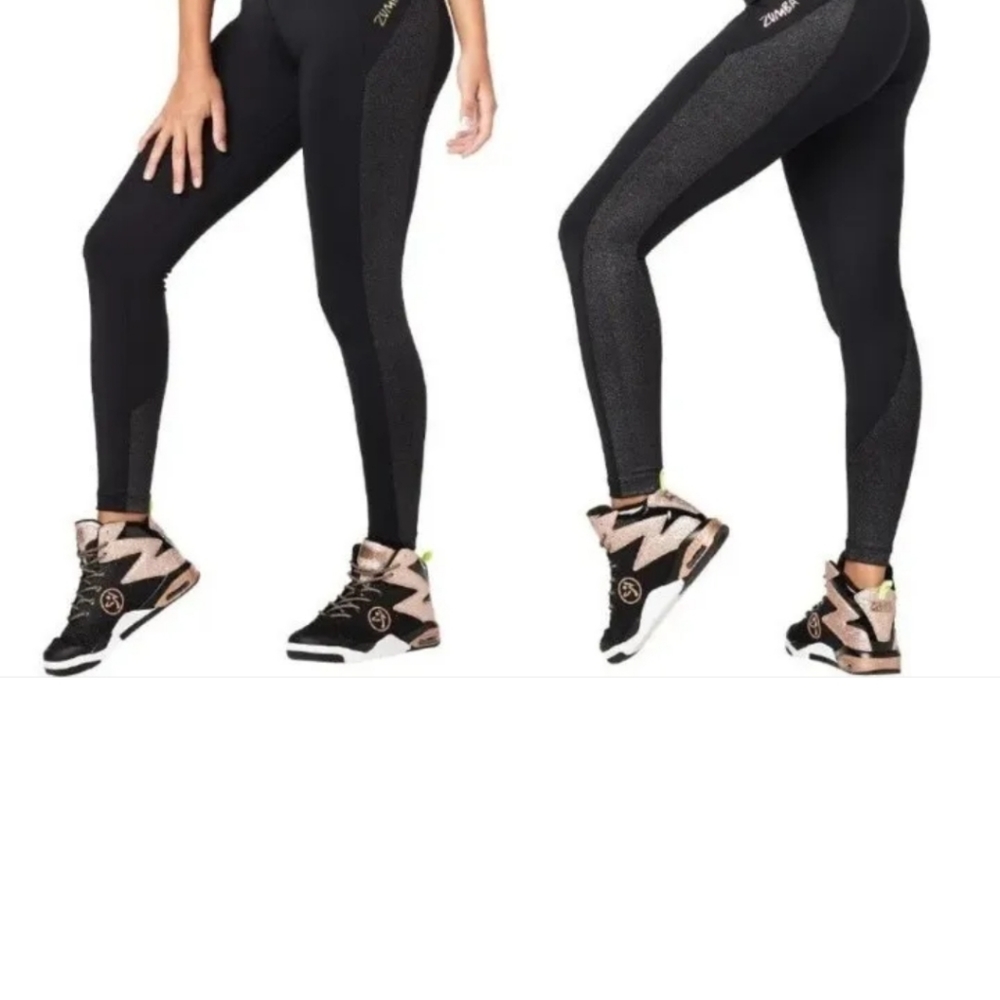 All That Glitters is Zumba Ankle Leggings Bold Black, Size Small (Spicy) NEW.